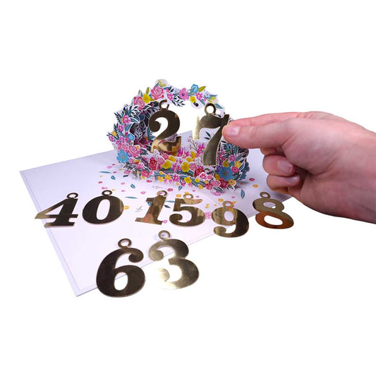 3D üdvözlőlap - Választható számok