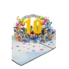 3D üdvözlőlap – 10-es szám (kék)