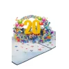 3D üdvözlőlap – 20-as szám (kék)