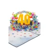 3D üdvözlőlap – 40-es szám (kék)