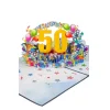 3D üdvözlőlap – 50-es szám (kék)