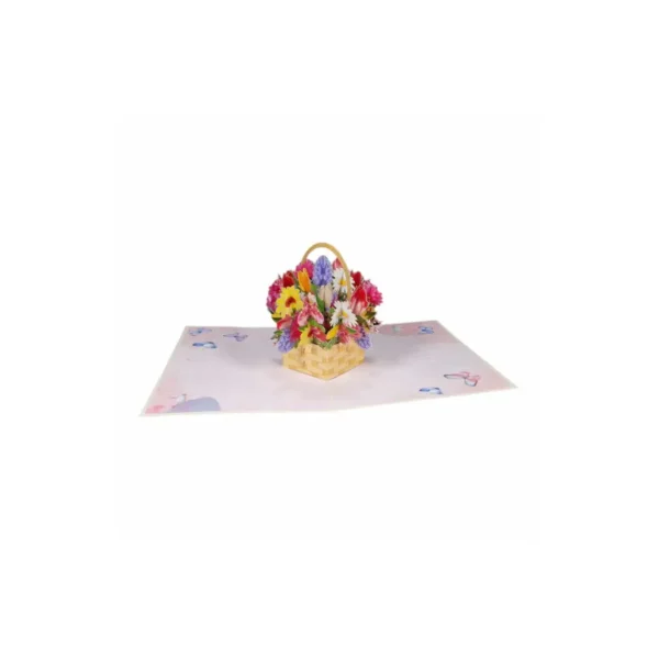 3D üdvözlőlap – Virágkosár
