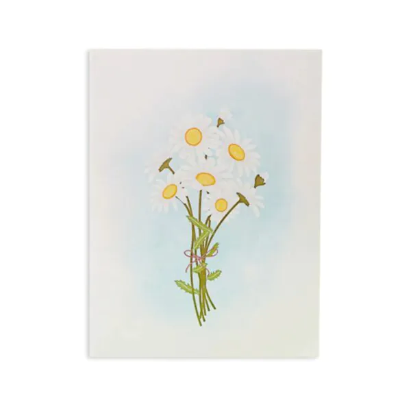 3D üdvözlőlap - Margarétacsokor