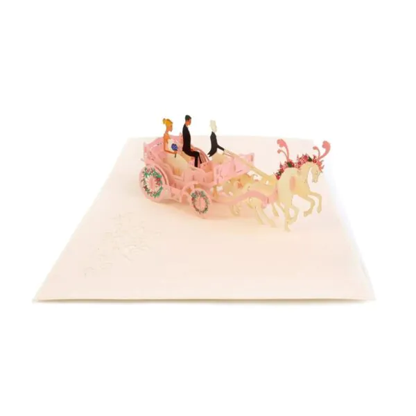 3D üdvözlőlap - Esküvői babakocsi
