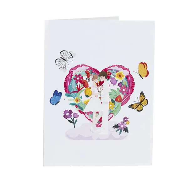 3D üdvözlőlap - Szerelmes pár az oltárnál