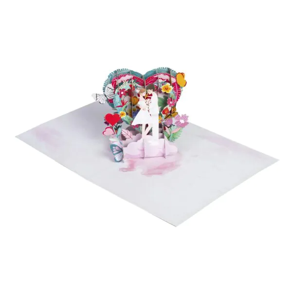 3D üdvözlőlap - Szerelmes pár az oltárnál