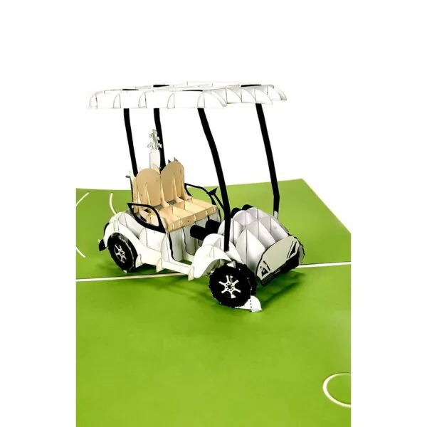 3D üdvözlőlap - Golfkocsi