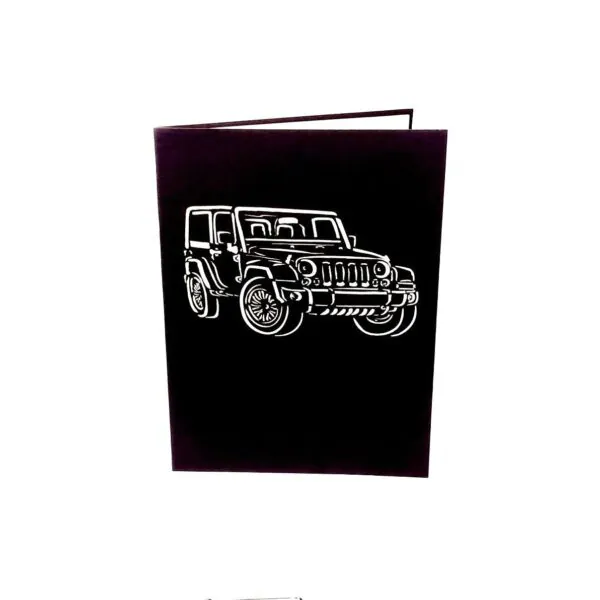 3D üdvözlőlap - Dzsip