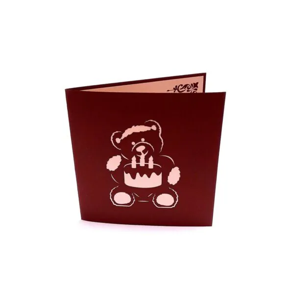 3D üdvözlőlap - Plüssmackó