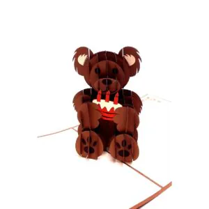 3D üdvözlőlap - Plüssmackó