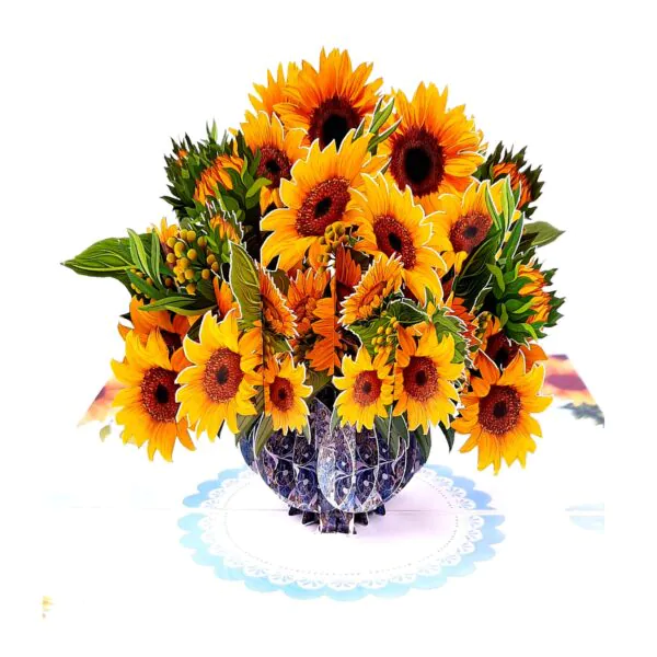 3D üdvözlőlap - Napraforgók