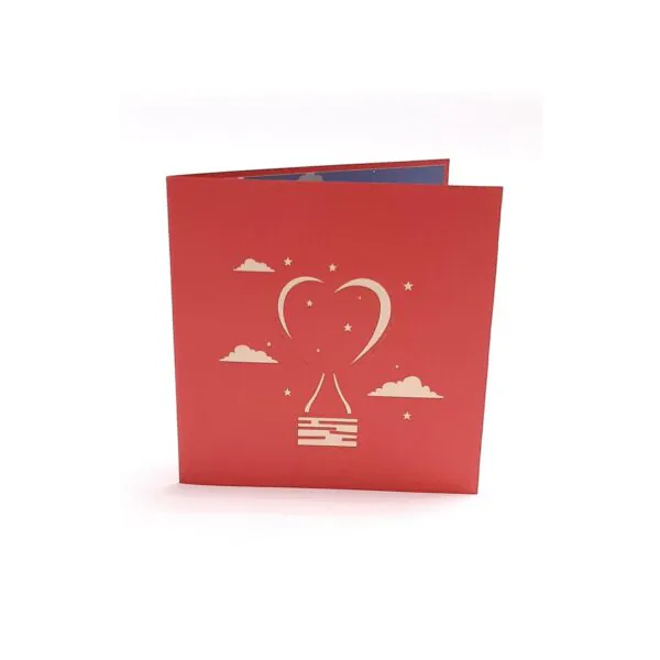 3D üdvözlőlap - Lufi szív