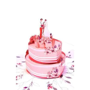 3D üdvözlőlap - Esküvői torta