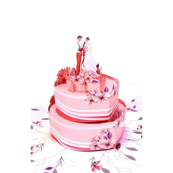 3D üdvözlőlap - Esküvői torta