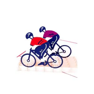 3D üdvözlőlap - Kerékpárosok