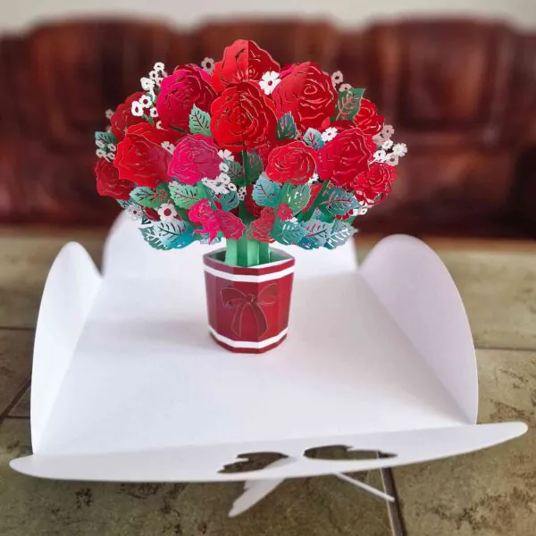 3D csokor - Vörös rózsák
