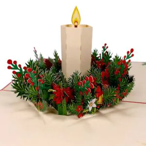 3D üdvözlőlap - Adventi koszorú