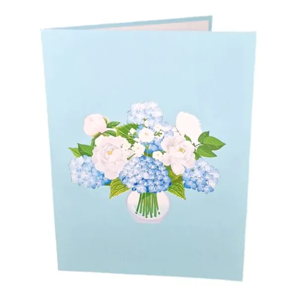 3D üdvözlőlap - Hortenzia vázában