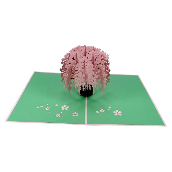 3D üdvözlőlap - Boldogság fája (rózsaszín)