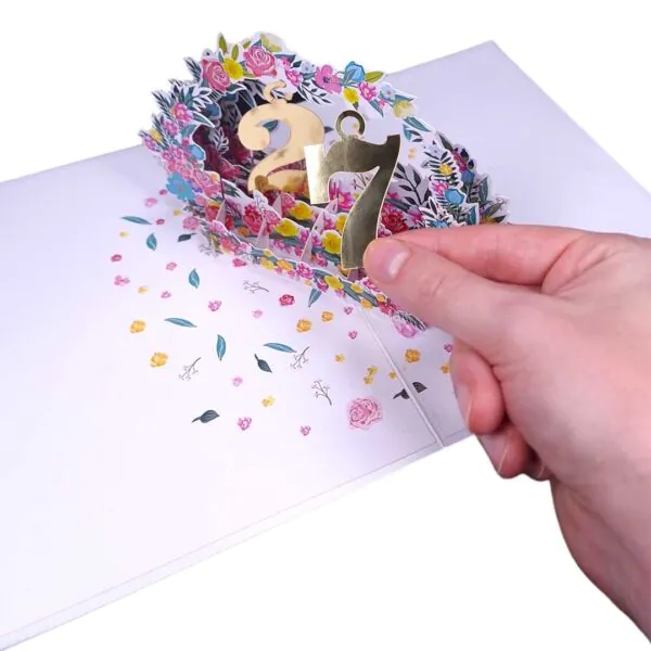 3D üdvözlőlap - Váltható számok