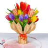 3D üdvözlőlap - Tulipáncsokor