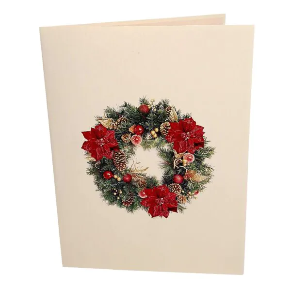 3D üdvözlőlap - Karácsonyi koszorú