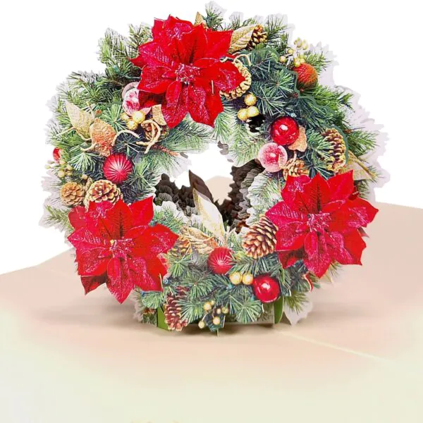 3D üdvözlőlap - Karácsonyi koszorú