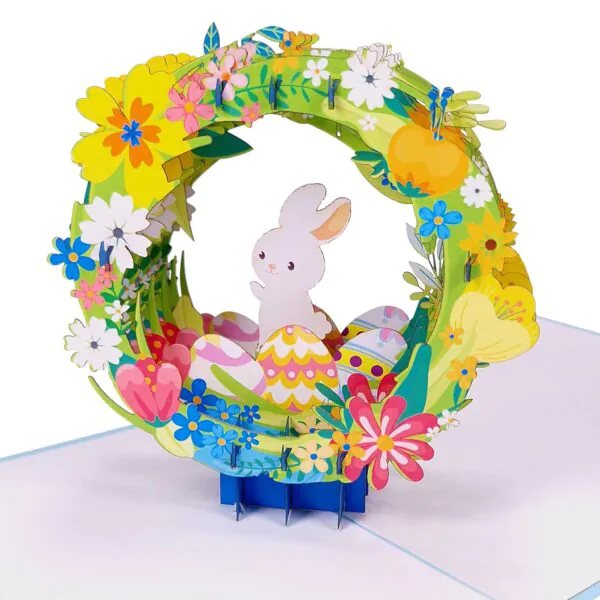 3D üdvözlőlap - Húsvéti nyuszi tojásokkal