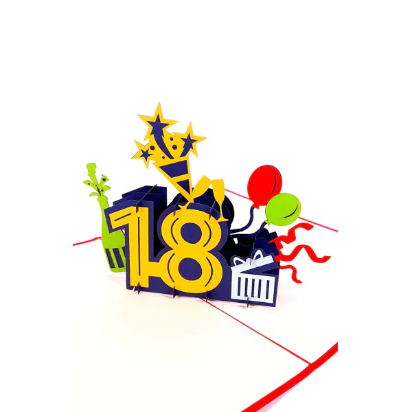3D üdvözlőlap – 18 (piros)