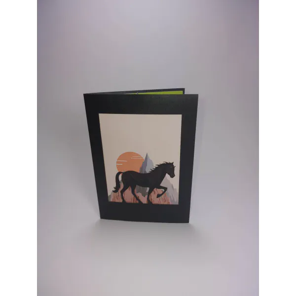 3D üdvözlőlap – Ló