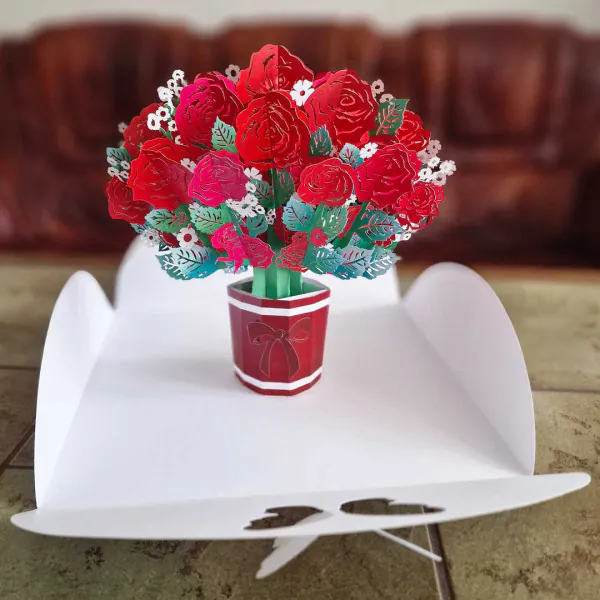 3D csokor – Vörös rózsák