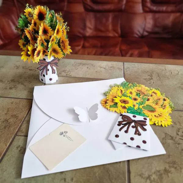 3D csokor – Napraforgók