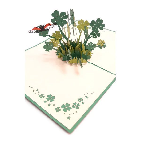 3D üdvözlőlap – Szerencsehozó lóherék