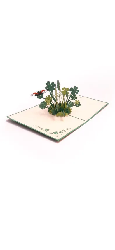 3D üdvözlőlap – Szerencsehozó lóherék