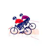 cyklista_detail.jpg 3D üdvözlőlap – Kerékpárosok
