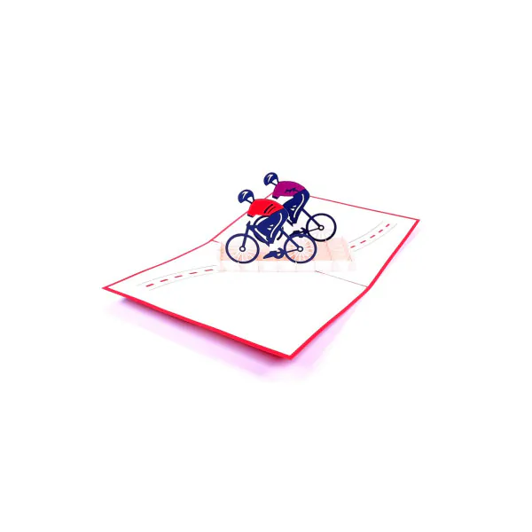 cyklista_open.jpg 3D üdvözlőlap – Kerékpárosok