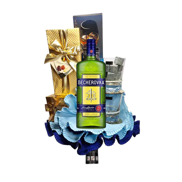 Ajándékcsokor – Becherovka