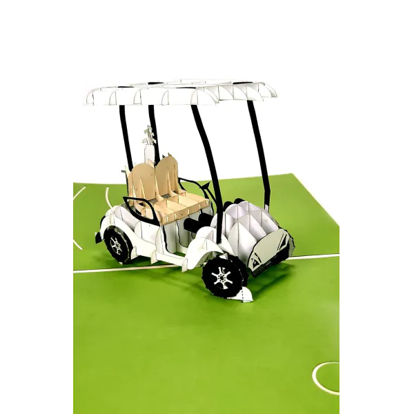 3D üdvözlőlap – Golfkocsi