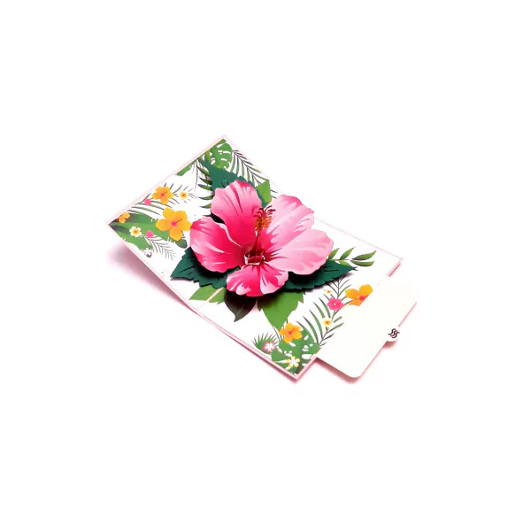 ibisek_open_vysouvaci_karticka.jpg 3D üdvözlőlap – Hibiszkusz