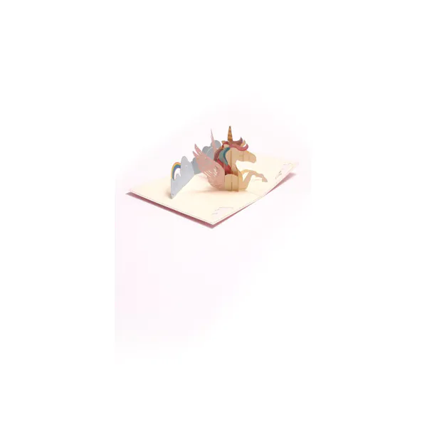 3D üdvözlőlap – Egyszarvú