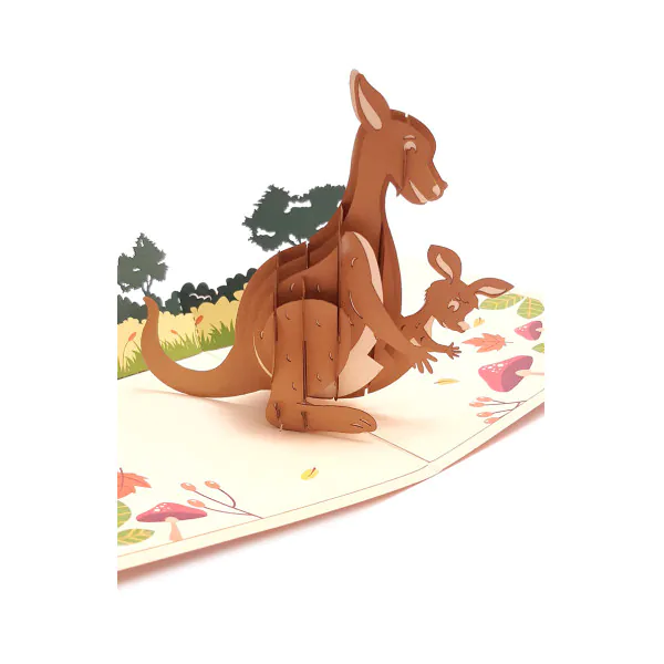 3D üdvözlőlap – Kenguruk