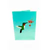 3D üdvözlőlap – Kolibri és hibiszkusz