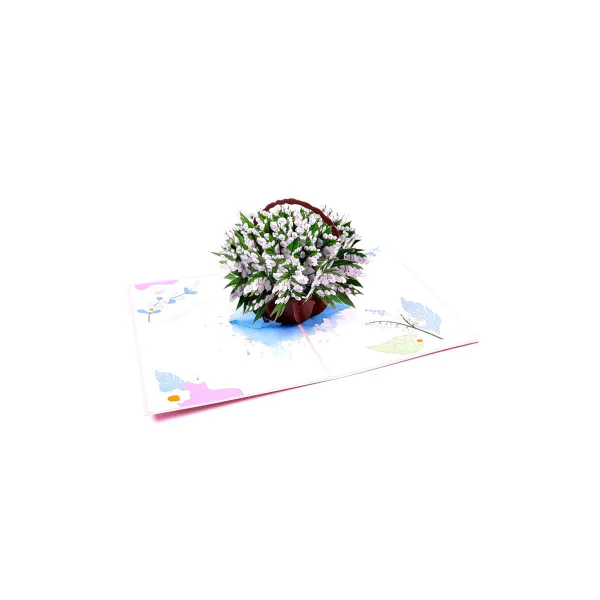 3D üdvözlőlap – Gyöngyvirágok