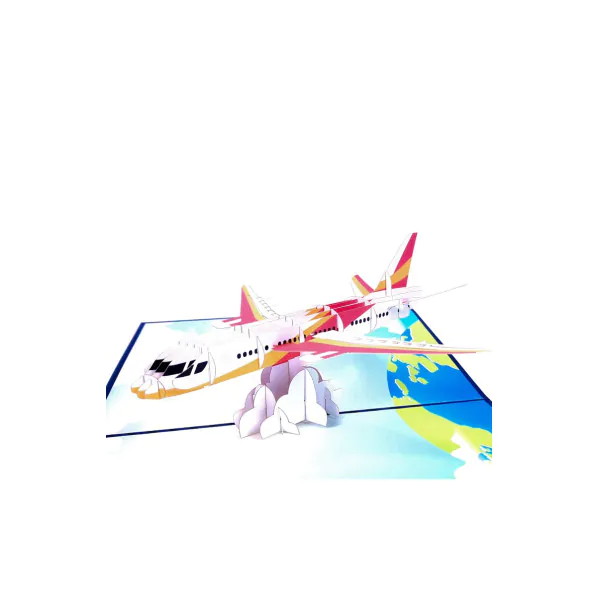 3D üdvözlőlap – Repülőgép