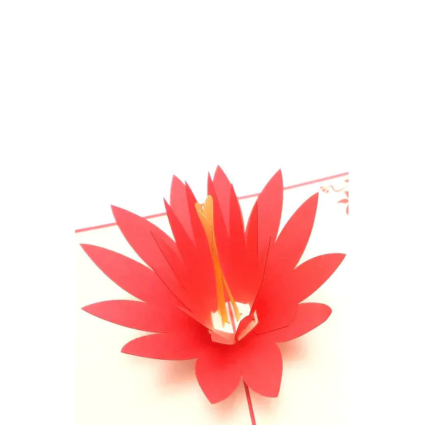3D üdvözlőlap – Lótuszvirág