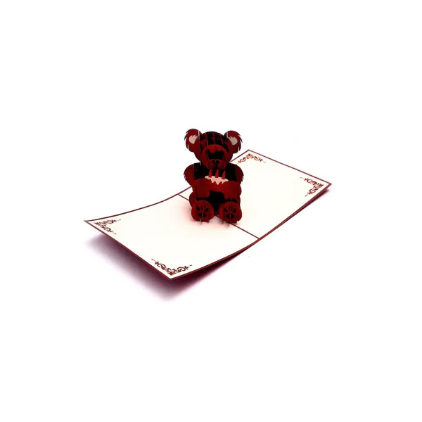 3D üdvözlőlap – Maci
