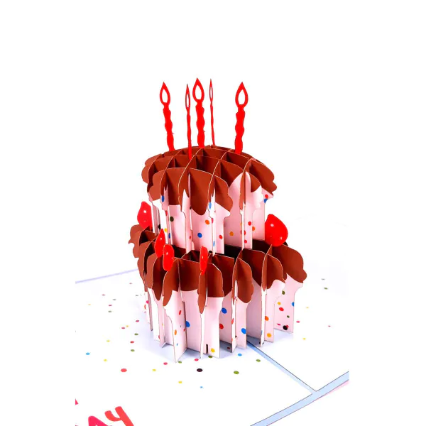 3D üdvözlőlap – Születésnapi torta