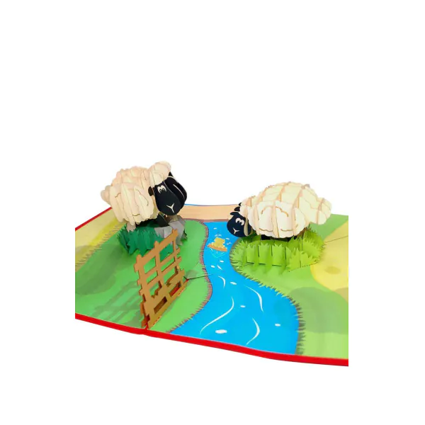 3D üdvözlőlap – Bárányok