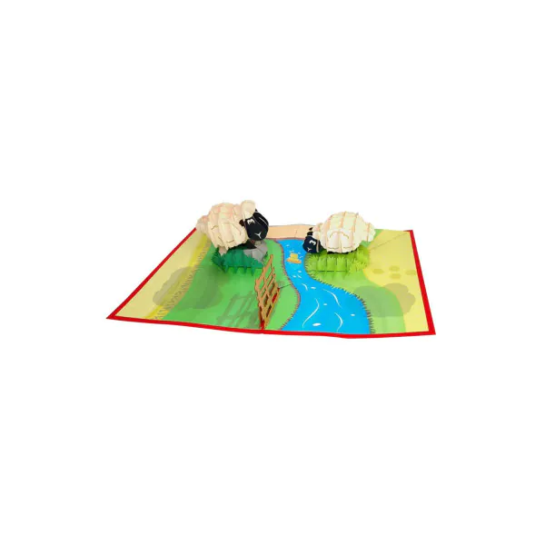 3D üdvözlőlap – Bárányok