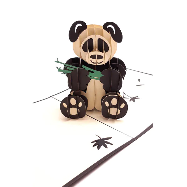 3D üdvözlőlap – Panda